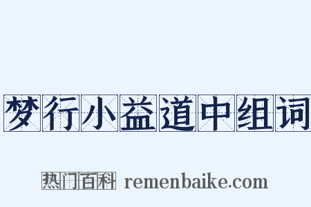 梦行小益道中组词是什么意思的图片